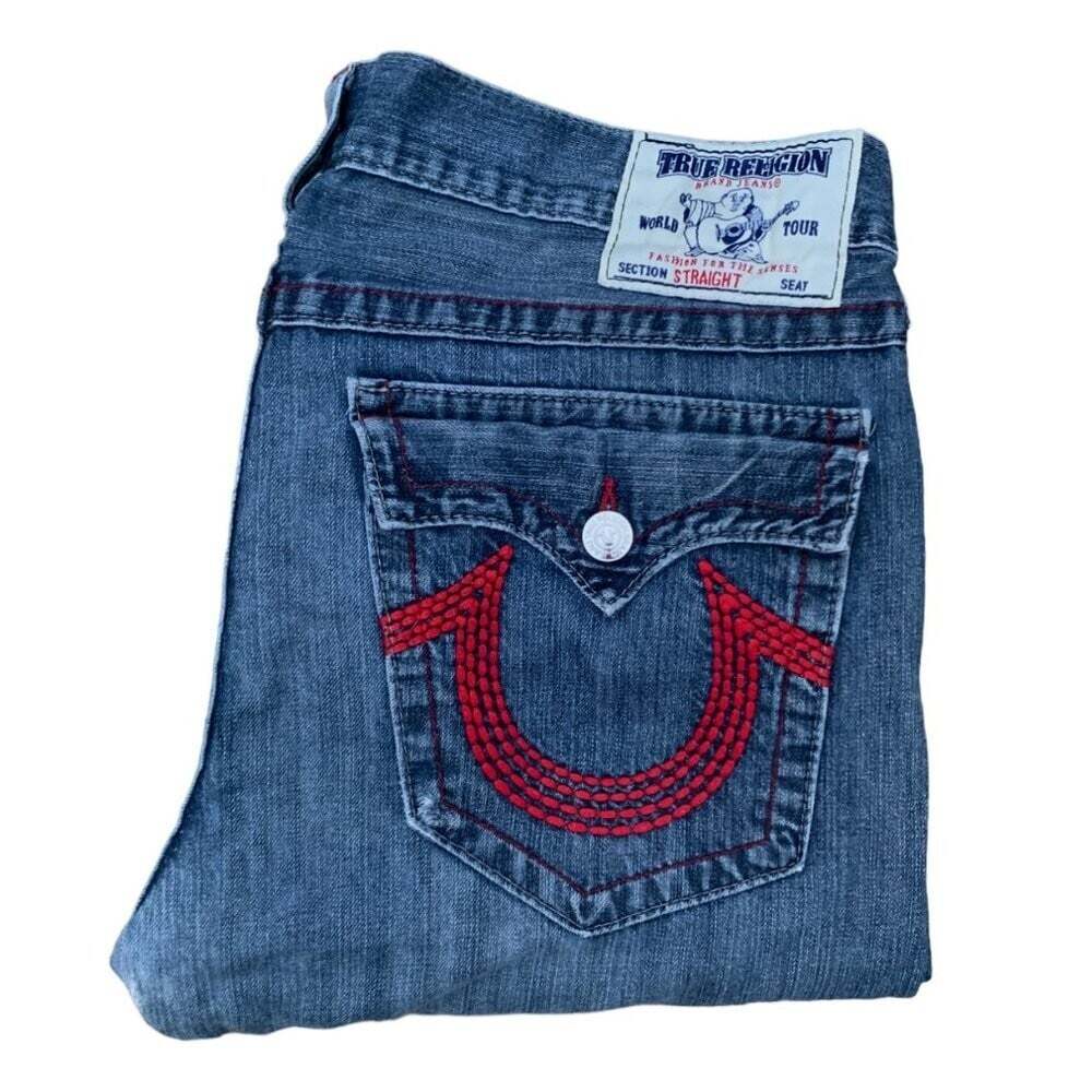 Vintage True Religion Jeans Size 38 STRAIGHT Blue